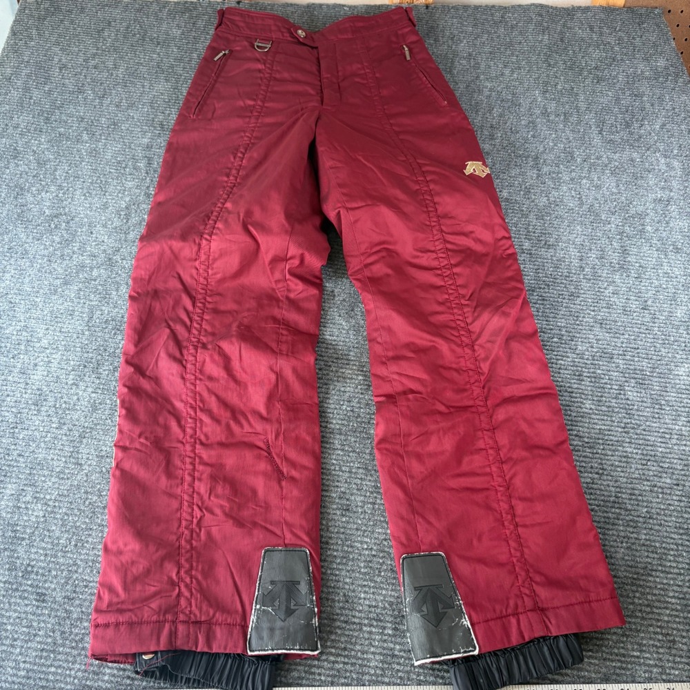 Descente Mens Vintage Ski Pants Burgundy Red US 34 Snowboard Winter Trousers